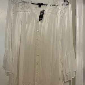 Bundle of two NWT white blouses size 2 from torrid